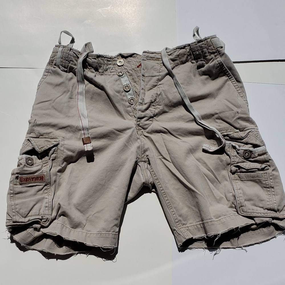Abercrombie and Fitch mens vintage distressed cargo shorts size 34.
